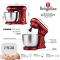 Robot de bucatarie Berlinger Haus, Burgundy, 1500W, inox/plastic, rosu/argintiu