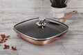 Tigaie grill cu capac Berlinger Haus, Rose Gold, 28 cm, 2.1 L, aluminiu forjat, roz