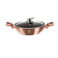 Tigaie Wok cu capac Berlinger Haus, Rose Gold, 30 cm, aluminiu forjat, roz