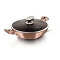 Tigaie Wok cu capac Berlinger Haus, Rose Gold, 30 cm, aluminiu forjat, roz