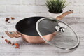 Tigaie adanca cu capac Berlinger Haus, Rose Gold, 28 cm, 3.8 L, aluminiu forjat, roz