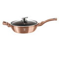 Tigaie adanca cu capac Berlinger Haus, Rose Gold, 28 cm, 3.8 L, aluminiu forjat, roz