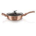 Tigaie adanca cu capac Berlinger Haus, Rose Gold, 28 cm, 3.8 L, aluminiu forjat, roz