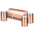 Set cutie pentru paine si 3 recipiente Berlinger Haus, Rose Gold, 38.5x28x18.5 cm, inox, roz/argintiu