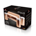 Set cutie pentru paine si 3 recipiente Berlinger Haus, Rose Gold, 38.5x28x18.5 cm, inox, roz/argintiu