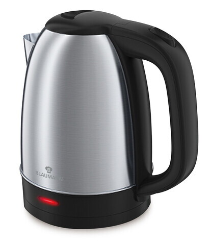 Ceainic electric Blaumann, Black Silver, 1.7 L, inox, negru/argintiu