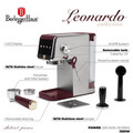 Espressor digital Berlinger Haus, Leonardo, 1350W, inox, argintiu/visiniu