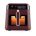Friteuza cu aer cald si fereastra Berlinger Haus, Leonardo, 6.3 L, 1300W, visiniu mat