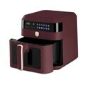 Friteuza cu aer cald si fereastra Berlinger Haus, Leonardo, 6.3 L, 1300W, visiniu mat
