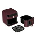 Friteuza cu aer cald si fereastra Berlinger Haus, Leonardo, 6.3 L, 1300W, visiniu mat