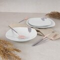 Serviciu de masa 18 piese Berlinger Haus, Taupe, portelan, alb/taupe