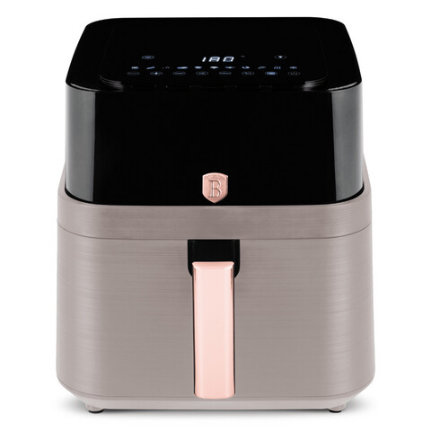 Friteuza cu aer cald si fereastra Berlinger Haus, Taupe, 7.2 L, 1650W, taupe mat