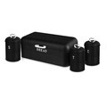 Set cutie pentru paine si 3 recipiente Berlinger Haus, Matte Black, 42.5x23x16 cm, otel carbon, negru