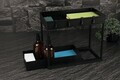 Organizator pentru dulap Berlinger Haus, Black Rose, 40x22x33.5 cm, plastic, negru