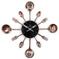 Ceas de perete Berlinger Haus, Black Rose, inox/aluminiu, negru/roz