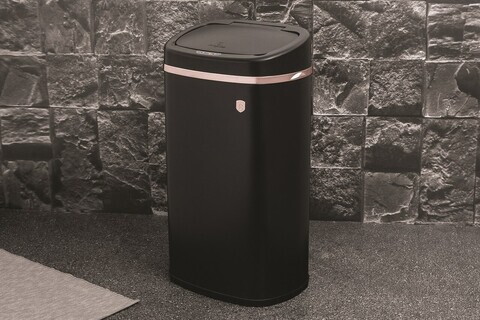 Cos de gunoi cu senzor Berlinger Haus, Black Rose, 39.5x28x67 cm, 58 L, fier, negru