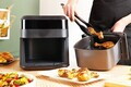 Friteuza cu aer cald si fereastra Berlinger Haus, Black Rose, 6.3 L, 1300W, negru