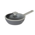 Tigaie adanca cu capac Berlinger Haus, Aspen, 24 cm, 2.3 L, aluminiu forjat, gri mat