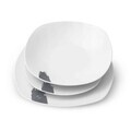 Serviciu de masa 18 piese Berlinger Haus, Aspen, portelan, alb/gri
