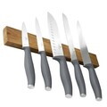 Set 5 cutite cu suport magnetic Berlinger Haus, Aspen, inox/lemn, gri mat/natur
