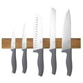 Set 5 cutite cu suport magnetic Berlinger Haus, Aspen, inox/lemn, gri mat/natur