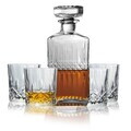 Set 4 pahare si sticla pentru whisky Berlinger Haus, Whisky, 750ml / 220 ml, sticla, transparent