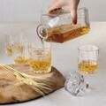 Set 4 pahare si sticla pentru whisky Berlinger Haus, Whisky, 750ml / 220 ml, sticla, transparent