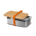 Cutie pentru pranz Berlinger Haus, Take Away, 21.2x15.8x7 cm, inox 18/10 / bambus, argintiu/natur