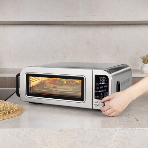 Cuptor electric pizza Berlinger Haus, Matte Black, 2000W, 18 L, argintiu