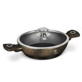 Oala cu capac Berlinger Haus, Primal Gloss, 24 cm, 2.3 L, aluminiu forjat, negru