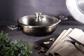 Oala cu capac Berlinger Haus, Primal Gloss, 24 cm, 2.3 L, aluminiu forjat, negru