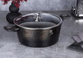 Oala cu capac Berlinger Haus, Primal Gloss, 28 cm, 6.1 L, aluminiu forjat, negru