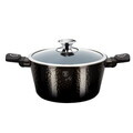 Oala cu capac Berlinger Haus, Primal Gloss, 28 cm, 6.1 L, aluminiu forjat, negru