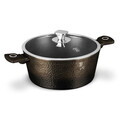 Oala cu capac Berlinger Haus, Primal Gloss, 28 cm, 6.1 L, aluminiu forjat, negru