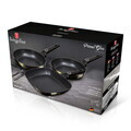 Set 3 tigai Berlinger Haus, Primal Gloss, 20/24/28 cm, aluminiu forjat, negru