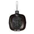 Tigaie grill Berlinger Haus, Shine Basalt, 28 cm, 2.1 L, aluminiu forjat, negru