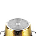 Oala cu capac Berlinger Haus, Hammered Gold, 24 cm, 4.1 L, aluminiu forjat, auriu