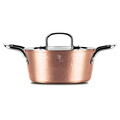 Oala cu capac Berlinger Haus, Hammered Copper, 22 cm, 3.3 L, aluminiu forjat, cupru