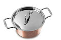 Oala cu capac Berlinger Haus, Hammered Copper, 24 cm, 4.1 L, aluminiu forjat, cupru