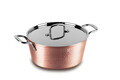 Oala cu capac Berlinger Haus, Hammered Copper, 24 cm, 4.1 L, aluminiu forjat, cupru