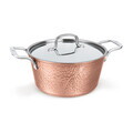 Oala cu capac Berlinger Haus, Hammered Copper, 24 cm, 4.1 L, aluminiu forjat, cupru