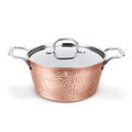 Oala cu capac Berlinger Haus, Hammered Copper, 24 cm, 4.1 L, aluminiu forjat, cupru