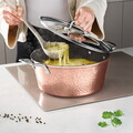 Oala cu capac Berlinger Haus, Hammered Copper, 28 cm, 6.1 L, aluminiu forjat, cupru