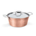 Oala cu capac Berlinger Haus, Hammered Copper, 28 cm, 6.1 L, aluminiu forjat, cupru