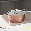 Oala cu capac Berlinger Haus, Hammered Copper, 28 cm, 6.1 L, aluminiu forjat, cupru