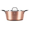 Oala cu capac Berlinger Haus, Hammered Copper, 28 cm, 6.1 L, aluminiu forjat, cupru