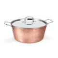 Oala cu capac Berlinger Haus, Hammered Copper, 30 cm, 8 L, aluminiu forjat, cupru