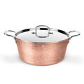 Oala cu capac Berlinger Haus, Hammered Copper, 30 cm, 8 L, aluminiu forjat, cupru