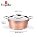 Oala cu capac Berlinger Haus, Hammered Copper, 30 cm, 8 L, aluminiu forjat, cupru