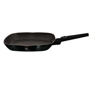 Negru lucios, Tigaie grill 28 cm